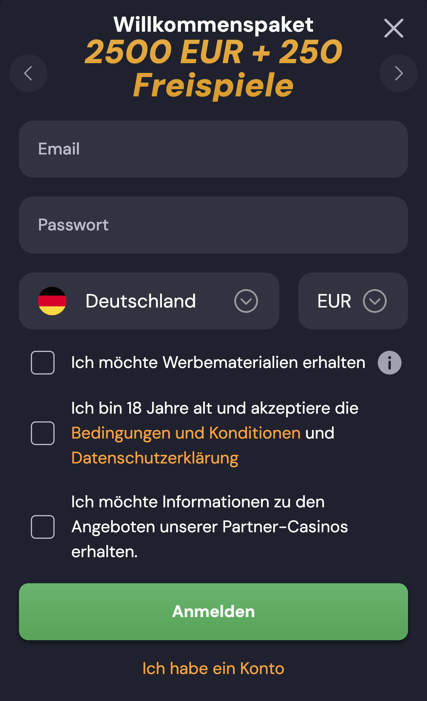 Slotozen Casino Anmeldung